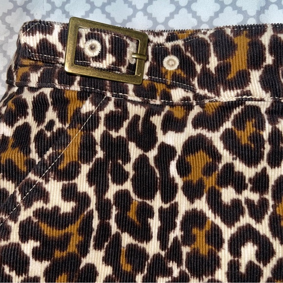 J. Crew Buckle Mini Skirt in Leopard Corduroy - Picture 4 of 7